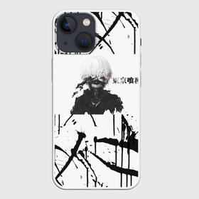 Чехол для iPhone 13 mini с принтом Токийский гуль ,  |  | абстракция | аниме | брызги | канеки | кен | кен канеки | токийский гуль | чб