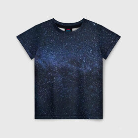Детская футболка 3D с принтом звездное небо , 100% гипоаллергенный полиэфир | прямой крой, круглый вырез горловины, длина до линии бедер, чуть спущенное плечо, ткань немного тянется | neon | space | stars | звезды | млечный путь