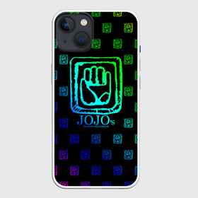 Чехол для iPhone 13 с принтом JoJo Bizarre Adventure ,  |  | anime | jojo | jojo’s bizarre adventure | аниме | анимэ | биззаре адвенчер | джо | джо джо | джоджо | джонатан джостар | дзёсукэ хигасиката | дзётаро кудзё | жожо | игги | кира | лого | манга | невероятные приключения