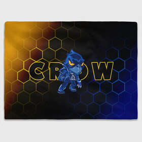 Плед 3D с принтом BRAWL STARS CROW / ВОРОН , 100% полиэстер | закругленные углы, все края обработаны. Ткань не мнется и не растягивается | 8 bit | 8бит | brawl | cnfhc | crow | hfdk | leon | logo | sandy | skull | spike | stars | бравл | бравла | браво | ворон | игра | игры | икфцд | кроу | леон | лого | логотип | символ | спайк | старс | старса | сэнди | череп | ыефкы