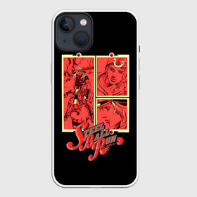 Чехол для iPhone 13 с принтом Steel Ball Run ,  |  | anime | jojo | jojo’s bizarre adventure | аниме | анимэ | биззаре адвенчер | джо | джо джо | джоджо | джонатан джостар | дзёсукэ хигасиката | дзётаро кудзё | жожо | игги | кира | лого | манга | невероятные приключения