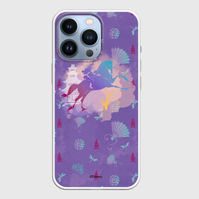 Чехол для iPhone 13 Pro с принтом Мулан на лошаде ,  |  | mulan | mushu | дракон | китай | лошадь | мулан | мушу | цветение