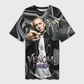 Платье-футболка 3D с принтом Eminem Venom ,  |  | eminem | rap | venom eminem | рэп | хип хоп | эминем