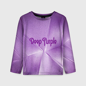 Детский лонгслив 3D с принтом Deep Purple , 100% полиэстер | длинные рукава, круглый вырез горловины, полуприлегающий силуэт
 | Тематика изображения на принте: deep | logo | purple | rock | whoosh | группа | знаменитости | лого | надпись | рок | текст