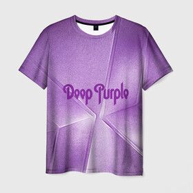 Мужская футболка 3D с принтом Deep Purple , 100% полиэфир | прямой крой, круглый вырез горловины, длина до линии бедер | deep | logo | purple | rock | whoosh | группа | знаменитости | лого | надпись | рок | текст
