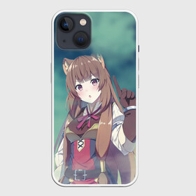 Чехол для iPhone 13 с принтом Рафталия ,  |  | anime | racoon | raphtalia | герой | енот | рафталия | ушки | щит