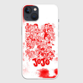 Чехол для iPhone 13 с принтом Джоджо герои красный дым ,  |  | anime | jojo | jojo’s bizarre adventure | аниме | анимэ | биззаре адвенчер | джо | джо джо | джоджо | джонатан джостар | дзёсукэ хигасиката | дзётаро кудзё | жожо | игги | кира | лого | манга | невероятные приключения