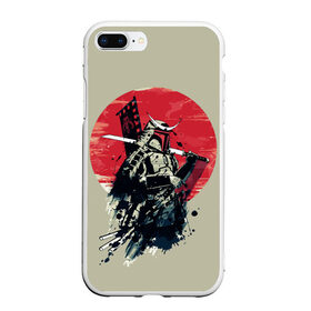 Чехол для iPhone 7Plus/8 Plus матовый с принтом Samurai man , Силикон | Область печати: задняя сторона чехла, без боковых панелей | Тематика изображения на принте: бамбук | катана | сакура | самурай | япония