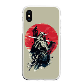 Чехол для iPhone XS Max матовый с принтом Samurai man , Силикон | Область печати: задняя сторона чехла, без боковых панелей | бамбук | катана | сакура | самурай | япония