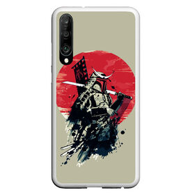 Чехол для Honor P30 с принтом Samurai man , Силикон | Область печати: задняя сторона чехла, без боковых панелей | бамбук | катана | сакура | самурай | япония