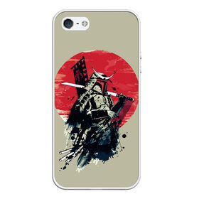 Чехол для iPhone 5/5S матовый с принтом Samurai man , Силикон | Область печати: задняя сторона чехла, без боковых панелей | бамбук | катана | сакура | самурай | япония