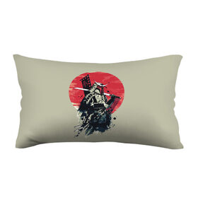 Подушка 3D антистресс с принтом Samurai man , наволочка — 100% полиэстер, наполнитель — вспененный полистирол | состоит из подушки и наволочки на молнии | бамбук | катана | сакура | самурай | япония