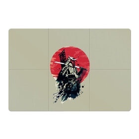 Магнитный плакат 3Х2 с принтом Samurai man , Полимерный материал с магнитным слоем | 6 деталей размером 9*9 см | Тематика изображения на принте: бамбук | катана | сакура | самурай | япония