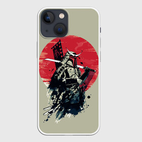 Чехол для iPhone 13 mini с принтом Samurai man ,  |  | Тематика изображения на принте: бамбук | катана | сакура | самурай | япония