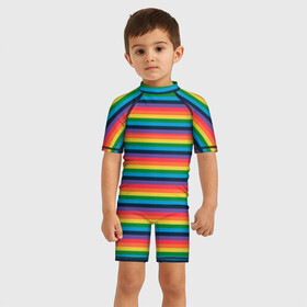 Детский купальный костюм 3D с принтом Радужный флаг , Полиэстер 85%, Спандекс 15% | застежка на молнии на спине | pride | rainbow | tiktok | мем | оля тыква | подсяду | прайд | привет | привет я подсяду | радуга | радужный флаг | тик ток | тикток | феминизм | феминитивы | я подсяду