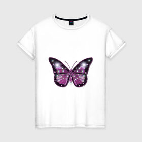 Женская футболка хлопок с принтом бабочка , 100% хлопок | прямой крой, круглый вырез горловины, длина до линии бедер, слегка спущенное плечо | бабочка | бабочка с распахнутыми крыльями | большая большая | большие крылья | крылья | лето | насекомое.