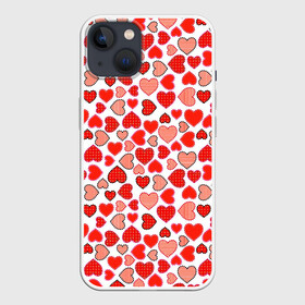 Чехол для iPhone 13 с принтом Сердечки паттерн ,  |  | cute | love is | valentines day | you | алые | валентина | влюбленные | девушке | день рождения | дружба | жена | лучшая | любимая | люблю | любовь | мама | марта | милые | нежные | подарок | свадьба | серде | сердца