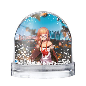 Снежный шар с принтом Футаба , Пластик | Изображение внутри шара печатается на глянцевой фотобумаге с двух сторон | futaba | persona | аниме | игра | очки | персона | футаба
