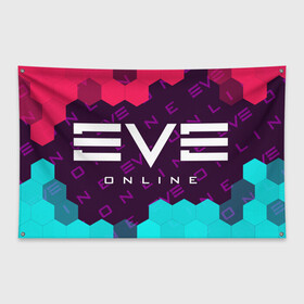 Флаг-баннер с принтом EVE ONLINE ИВ ОНЛАЙН , 100% полиэстер | размер 67 х 109 см, плотность ткани — 95 г/м2; по краям флага есть четыре люверса для крепления | echo | echoes | eve | game | games | logo | online | space | ев онлайн | ев эхо | еве | ив онлайн | ив эхо | игра | игры | космос | лого | логотип | логотипы | онлайн | символ | символы | эхо | эхос
