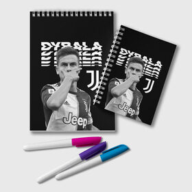 Блокнот с принтом Paulo Dybala , 100% бумага | 48 листов, плотность листов — 60 г/м2, плотность картонной обложки — 250 г/м2. Листы скреплены удобной пружинной спиралью. Цвет линий — светло-серый
 | Тематика изображения на принте: дибала | знаменитости | пауло дибала | футболист | ювентус