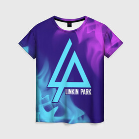 Женская футболка 3D с принтом LINKIN PARK / ЛИНКИН ПАРК , 100% полиэфир ( синтетическое хлопкоподобное полотно) | прямой крой, круглый вырез горловины, длина до линии бедер | linkin | linkinpark | logo | lp | music | park | rock | линкин | линкинпарк | лого | логотип | логотипы | лп | музыка | парк | рок | символ