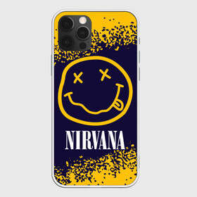 Чехол для iPhone 12 Pro Max с принтом NIRVANA НИРВАНА , Силикон |  | band | cobain | face | kurt | logo | music | nirvana | rock | rocknroll | группа | кобейн | курт | лого | логотип | музыка | музыкальная | нирвана | рожица | рок | рокнролл | символ