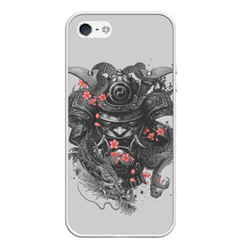 Чехол для iPhone 5/5S матовый с принтом Samurai , Силикон | Область печати: задняя сторона чехла, без боковых панелей | острова | самурай | токио | япония
