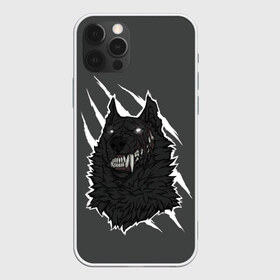 Чехол для iPhone 12 Pro Max с принтом Волк , Силикон |  | woolf | волк | зверь | клык | оборотень | оскал | собака
