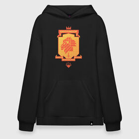 Худи SuperOversize хлопок с принтом Gryffindor , 70% хлопок, 30% полиэстер, мягкий начес внутри | карман-кенгуру, эластичная резинка на манжетах и по нижней кромке, двухслойный капюшон
 | gryffindor | harry potter | vdzabma | гарри поттер | гриффиндор