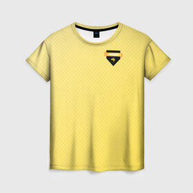Женская футболка 3D с принтом Hufflepuff , 100% полиэфир ( синтетическое хлопкоподобное полотно) | прямой крой, круглый вырез горловины, длина до линии бедер | harry potter | hufflepuff | vdzabma | гарри поттер | пуффендуй | хаффлпафф