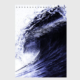 Скетчбук с принтом Волна , 100% бумага
 | 48 листов, плотность листов — 100 г/м2, плотность картонной обложки — 250 г/м2. Листы скреплены сверху удобной пружинной спиралью | Тематика изображения на принте: брызги | вода | волна | волны | кайф | капли | капля | красота | море | озеро | океан | отдых | пляж | рыба | цунами