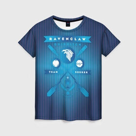 Женская футболка 3D с принтом Ravenclaw Quidditch Team , 100% полиэфир ( синтетическое хлопкоподобное полотно) | прямой крой, круглый вырез горловины, длина до линии бедер | harry potter | quidditch | ravenclaw | vdzabma | гарри поттер | квиддич | когтевран | равенкло | рэйвенкло