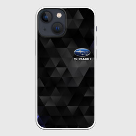 Чехол для iPhone 13 mini с принтом SUBARU ,  |  | subaru | авто | автомобиль | логотип | марка | машина | надпись | субару | текстура