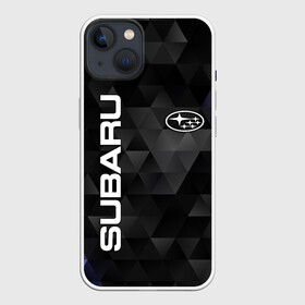 Чехол для iPhone 13 с принтом SUBARU ,  |  | subaru | авто | автомобиль | логотип | марка | машина | надпись | субару | текстура