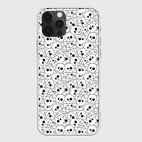 Чехол для iPhone 12 Pro Max с принтом Черепа черно-белые , Силикон |  | boys | death | halloween | pattern | phantom | skull | глаза | готика | готический | зомби | кладбище | кости | мальчикам | монстры | мумия | паттерн | пацанские | привидение | призрак | скелет | страшные | татуировка