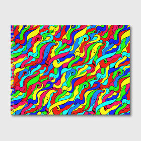 Альбом для рисования с принтом Красочные узоры абстракционизм , 100% бумага
 | матовая бумага, плотность 200 мг. | Тематика изображения на принте: abstract | art | neon | pattern | аниме | анимешные | арт | брызги | ван гог | волны | восточный | змеи | искусство | картина | кислотный | краска | краски | море | мысли | неоновые | радуга | радужные | разноцветные