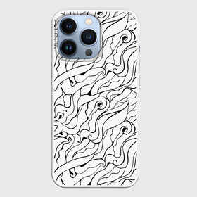 Чехол для iPhone 13 Pro с принтом Черно белые узоры ,  |  | abstract | art | pattern | абстракционизм | абстракция | аниме | арт | брызги | волны | восточный | граффити | змеи | инь янь | искусство | кружево | линии | море | паттерн | текстура | тучи | узор | хавитки | черви