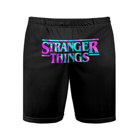 Мужские шорты спортивные с принтом Очень странные дела ,  |  | netflix | stranger things | дела | из сериала | нетфликс | очень странные дела | сериал | странные | странные дела