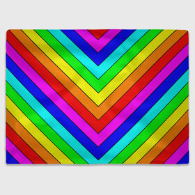 Плед 3D с принтом Rainbow Stripes , 100% полиэстер | закругленные углы, все края обработаны. Ткань не мнется и не растягивается | Тематика изображения на принте: geometry | gradient | neon | геометрические | градиент | детям | кислота | кислотный | конус | красочный | линии | неоновые | пирамида | полоска | полосы | радуга | радужный | разноцветные | сочный | треугольники