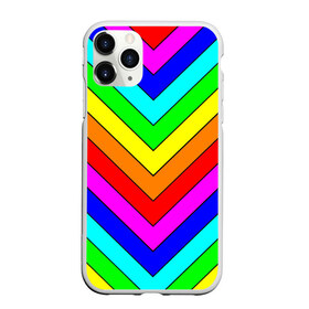 Чехол для iPhone 11 Pro матовый с принтом Rainbow Stripes , Силикон |  | geometry | gradient | neon | геометрические | градиент | детям | кислота | кислотный | конус | красочный | линии | неоновые | пирамида | полоска | полосы | радуга | радужный | разноцветные | сочный | треугольники