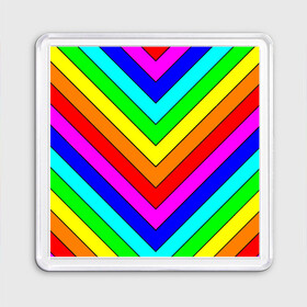 Магнит 55*55 с принтом Rainbow Stripes , Пластик | Размер: 65*65 мм; Размер печати: 55*55 мм | geometry | gradient | neon | геометрические | градиент | детям | кислота | кислотный | конус | красочный | линии | неоновые | пирамида | полоска | полосы | радуга | радужный | разноцветные | сочный | треугольники