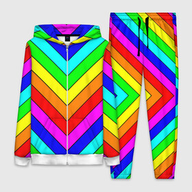 Женский костюм 3D с принтом Rainbow Stripes ,  |  | geometry | gradient | neon | геометрические | градиент | детям | кислота | кислотный | конус | красочный | линии | неоновые | пирамида | полоска | полосы | радуга | радужный | разноцветные | сочный | треугольники
