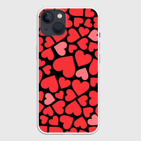 Чехол для iPhone 13 с принтом Сердца ,  |  | i love you | love | любовь | сердечки | сердца | чувства | я тебя люблю
