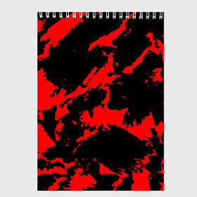 Скетчбук с принтом Красный на черном , 100% бумага
 | 48 листов, плотность листов — 100 г/м2, плотность картонной обложки — 250 г/м2. Листы скреплены сверху удобной пружинной спиралью | Тематика изображения на принте: abstract | black | demon | halloween | pattern | red | абстрактные | алые | брызги | демон | камуфляж | краска | краски | кровавый | кровь | лава | мазки | маскировка | милитари | огонь | паттерн | пламя | пятна | пятнистый