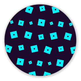 Коврик для мышки круглый с принтом ROBLOX / РОБЛОКС , резина и полиэстер | круглая форма, изображение наносится на всю лицевую часть | Тематика изображения на принте: blocks | blox | game | games | logo | minecraft | mobile | online | roblocks | roblox | robux | studio | блоки | игра | игры | квадрат | квадратик | кщидщч | лого | логотип | майнкрафт | онлайн | роблокс | робукс | символ | символы | студия