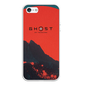 Чехол для iPhone 5/5S матовый с принтом Ghost of Tsushima , Силикон | Область печати: задняя сторона чехла, без боковых панелей | ghost of tsushima | горы | игра | природа | рисунок