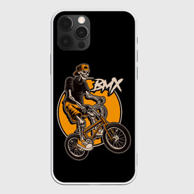 Чехол для iPhone 12 Pro Max с принтом BMX , Силикон |  | bicycle | bmx | skull | sport | x games | велик | велосипед | велоспорт | скелет | череп | экстремальный спорт