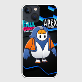 Чехол для iPhone 13 mini с принтом Fall Guys Apex Legends ,  |  | apex | apex legends | fall guys | opex | run | steam | ultimate knockout | арех | бег | бегущие | бегущие человечки | королевская битва | легенды | лого | логотип | орех | падающие человечки | падающий парень | человечки