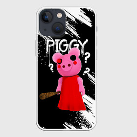 Чехол для iPhone 13 mini с принтом ROBLOX PIGGY   СВИНКА ПИГГИ ,  |  | pig | piggy | roblox | игра | компьютерная игра | логотип | онлайн | онлайн игра | пигги | поросенок | роблакс | роблокс | свинка | свинья