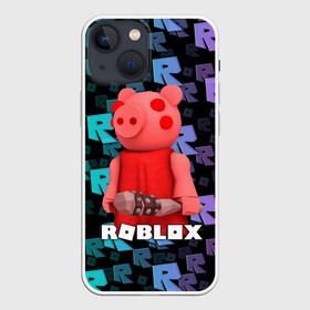 Чехол для iPhone 13 mini с принтом ROBLOX PIGGY   СВИНКА ПИГГИ ,  |  | pig | piggy | roblox | игра | компьютерная игра | логотип | онлайн | онлайн игра | пигги | поросенок | роблакс | роблокс | свинка | свинья